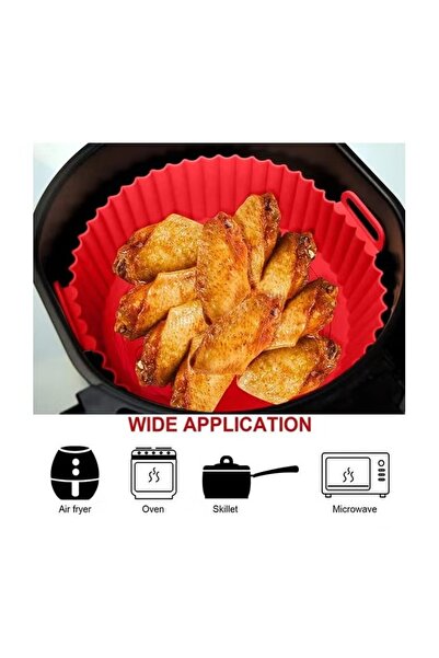 LDQ A set of 3pcs, 2 Air Fryer Silicone Liner and Silicon oil brush