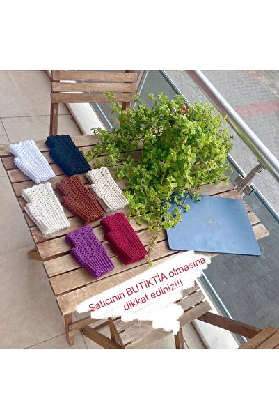butiktia El örgüsü parmaksız eldiven