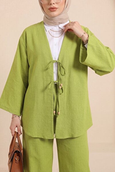 Modamorfo Σετ κιμονό με διπλό δεμένο παντελόνι μπροστά