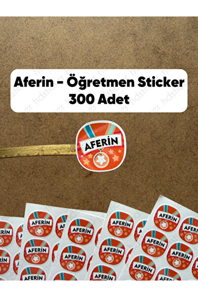 hdsticker 300 Adet Öğretmen Sticker Seti - Ödev Kontrol, Öğrenci Ödül, Bravo ...