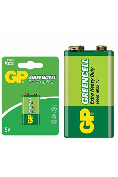 GP 1604GLF Greencell 9 Volt Pil (Tekli)