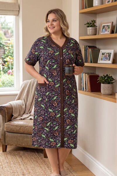 ROMEO LİFE Γυναικείο καλοκαιρινό φόρεμα με κουμπιά από βαμβακερό χτενισμένο ύ...