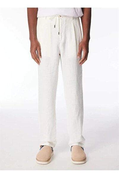 GMG FIRENZE Ανδρικό παντελόνι από 100% λινό με τσέπη στο πίσω μέρος