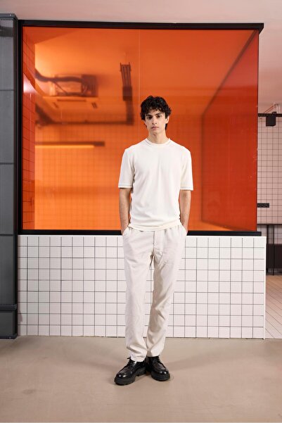 GMG FIRENZE Ανδρικό πουλόβερ με λεπτομέρεια πλεκτού με λαιμόκοψη