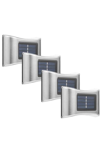 OEM Aplica solara LED gradina, 10 x 6.5 cm, De culoare gri, IP65 impermeabil,...