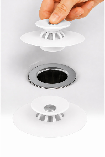 omilife Mutfak ve Banyo İçin Lavabo ve Küvet Tıkacı Süzgeci Pratik ve Esnek T...