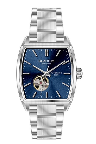 Quantum QMG1226.390 Q-Master ساعة ذات آلية أوتوماتيكية بقرص مربع من زجاج اليا...