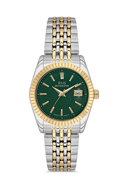 RMS Zeitmeister RMS.1.AG2126.49 زجاج كريستالي مع تقويم، مقاوم للماء حتى 5 ضغط...