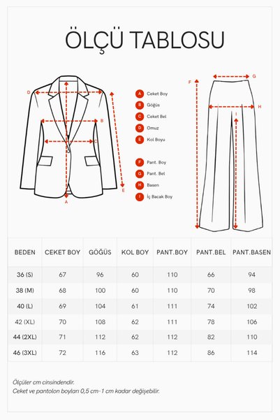 spirituel Women's Double-Belted Blazer Jacket and Trousers Set