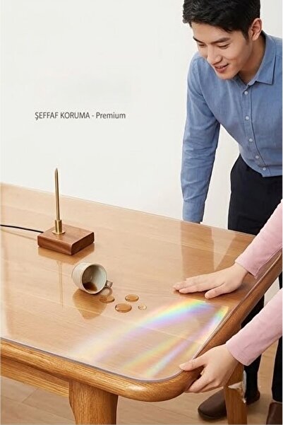 Rona Home Διαφανής προστατευτική μεμβράνη γραφείου πάχους 1,2 χιλιοστών, ανθε...