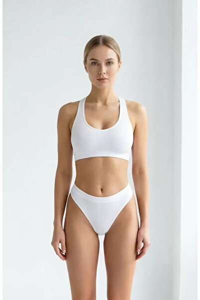 R ROCKBLACK Γυναικείο Σετ Εσωρούχων χωρίς ραφές Τανγάλες Λευκό χωρίς επένδυση...