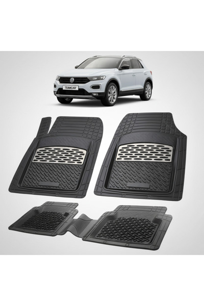 TEAMCAR Πατάκια αυτοκινήτου τύπου δίσκου συμβατά με Volkswagen T-Roc I (2017-...