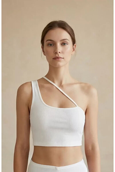 R ROCKBLACK Γυναικείο μπουστάκι με λουράκι με έναν ώμο σε λευκό χρώμα