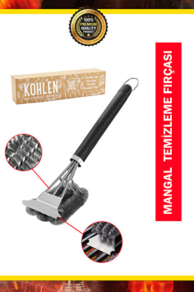 KOHLEN Mangal Izgara Barbekü Temizleme Fırçası Kazıyıcı - 41 cm, Dayanıklı Sa...