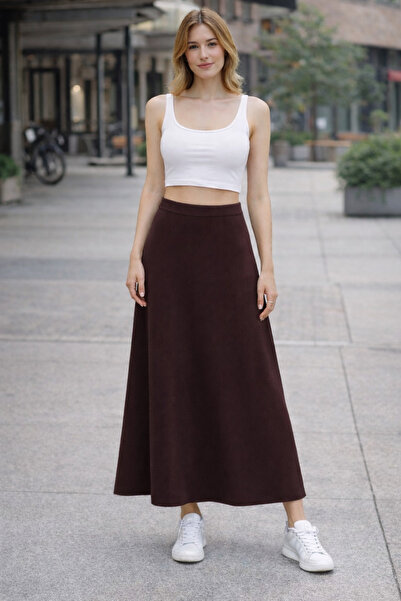 Maison La Femme Γυναικεία καφέ μακριά φούστα