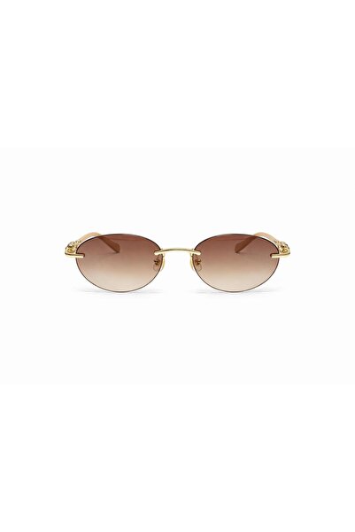 TomyHelf 3104D 617811 UV400 Korumalı Kahverengi Gold Detaylı Kadın Güneş Gözlüğü