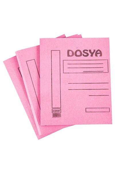 Generic Brand Cardboard File Full Cover Pink Pack of 50