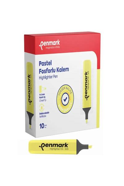 penmark قلم تحديد بلون الليموني الباستيل (10 قطع)