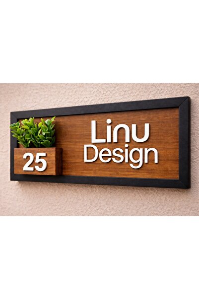 Kalıp Vitrini Yeni Ev Hediyesi Kişiye Özel Ahşap Kapı İsimliği – 10x20cm MDF ...