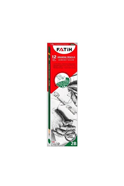 FATİH KALEM قلم رصاص فاتح 2B درجة أولى، علبة تحتوي على 12 قلمًا