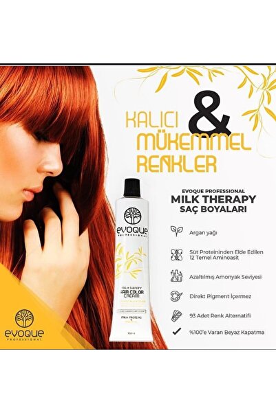evoqua Evoque profesyonel Milk therapy Kuaför saç boyası 100 ml Beyaz kapatma...