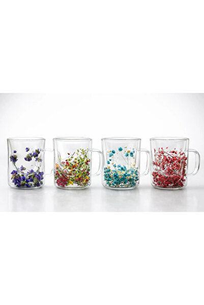 TTT Double Walled Floral Borosilicate Mug - Model 3