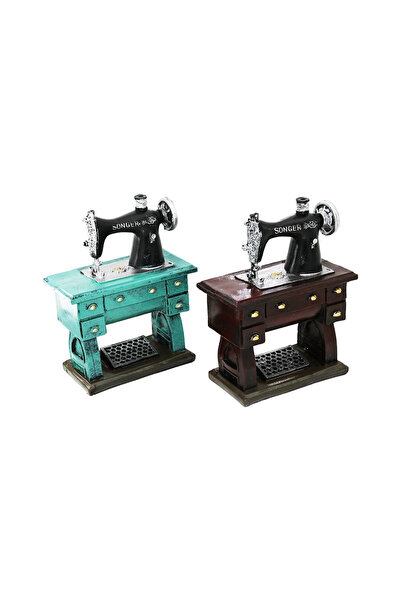 Marsilyan Ραπτομηχανή Κουμπαράς Vintage Διακοσμητικό Ειδώλιο Κουμπαράς Πολύχρ...