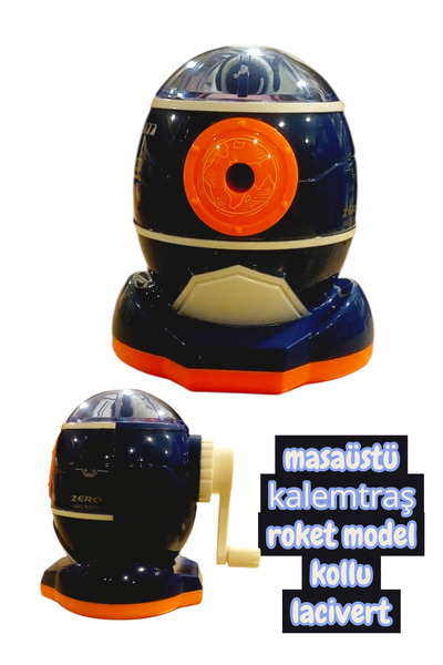 SEYFİKİRTASİYE Desktop Pencil Sharpener with Arm Rocket Model