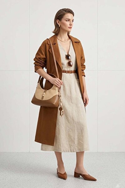 DSN B37125 Γυναικεία τσάντα χειρός και ώμου Camel