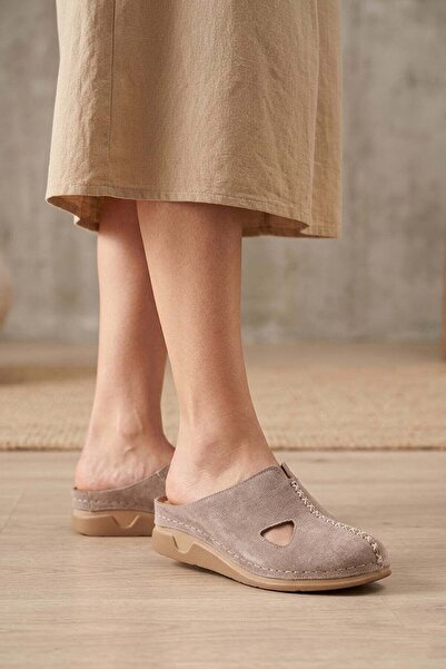 Ayakkabı Fuarı Elit 26Yrhmm-214S Women's Genuine Leather Orthopedic Flat Slip...