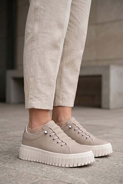 GAMELU Canvas 26Y Γυναικείο Κλασικό Sneaker Μπεζ