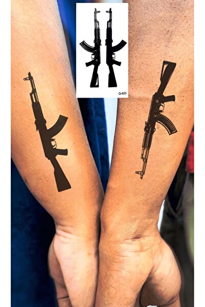 Mecit Tuhafiye SİYAH AK 47 KOL BİLEK İÇİN GEÇİCİ DÖVME