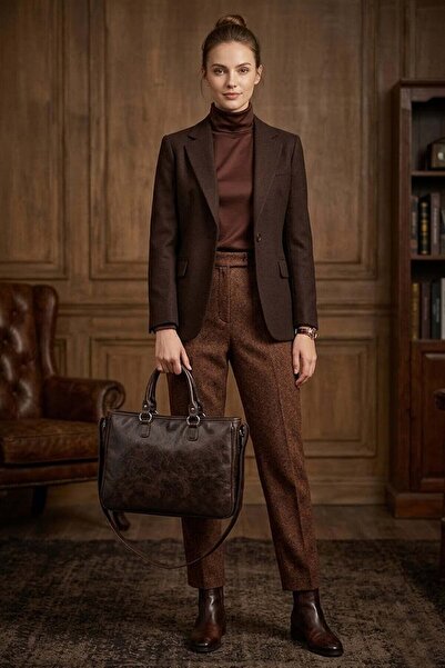 Guja 26YC1042 حقيبة كتف نسائية باللون البني