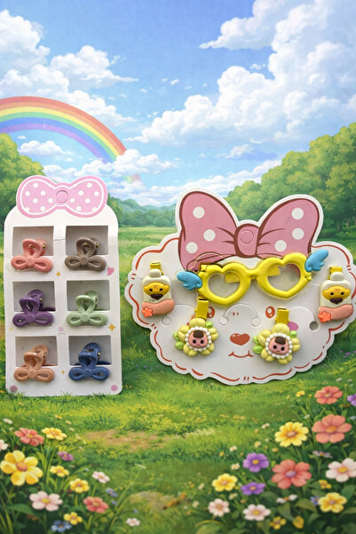 KZNovaStyle Girl's Colorful Buckle Set with Cute Figures, 6-Piece Clip Buckle...