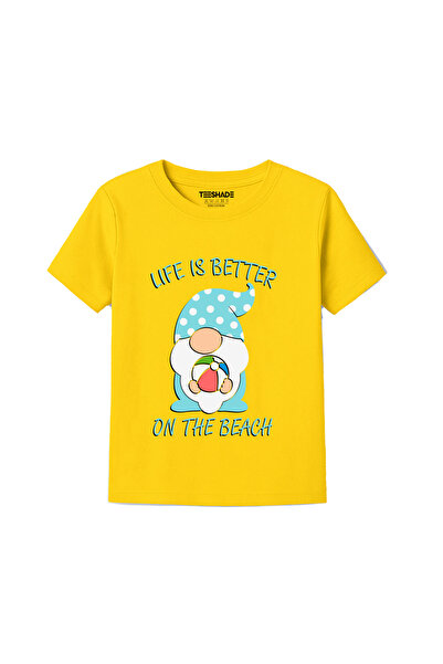 Yoo Street Life Is Better On The Beach T-Shirt for Unisex Kids 100% Cotton, M...