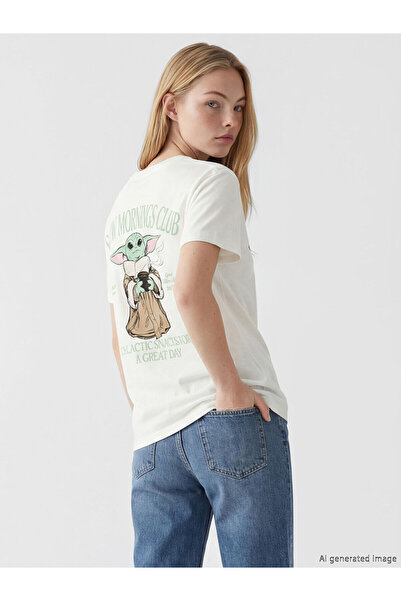 LC Waikiki NEVAVM με τη διαφορά XSIDE Ecru The Mandalorian Printed T-shirt γι...