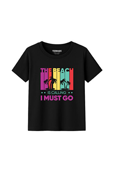 Yoo Street The Beach Is Calling T-Shirt for Unisex Kids 100% Cotton, Multiple...