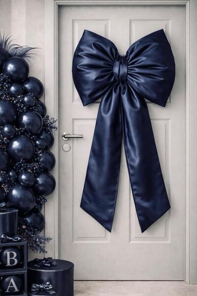 Cherry Bloom Cotton Στολίδι πόρτας με σατέν φιόγκο, διακοσμητικό τοίχου με τα...