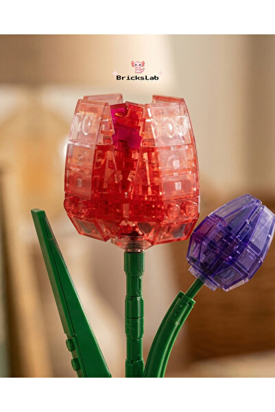 FLORİST Lego Çiçek Yapım Seti Dekoratif Lego Sevgiliye Hediye Yapay Çiçek Mod...