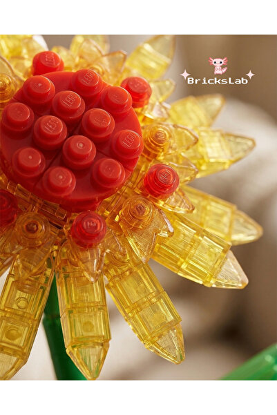 FLORİST Lego Çiçek Yapım Seti Dekoratif Lego Sevgiliye Hediye Yapay Çiçek Mod...