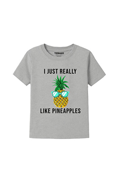 Yoo Street I Just Really Like Pineapples T-Shirt for Unisex Kids 100% Cotton ...