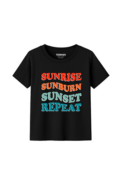 Yoo Street Sunrise Sunburn Sunset Repeat T-Shirt for Unisex Kids 100% Cotton ...