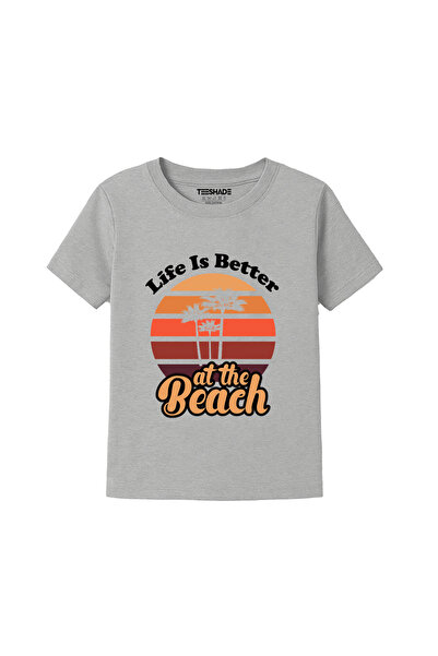 Yoo Street Life Is Better At The Beach T-Shirt for Unisex Kids 100% Cotton, M...