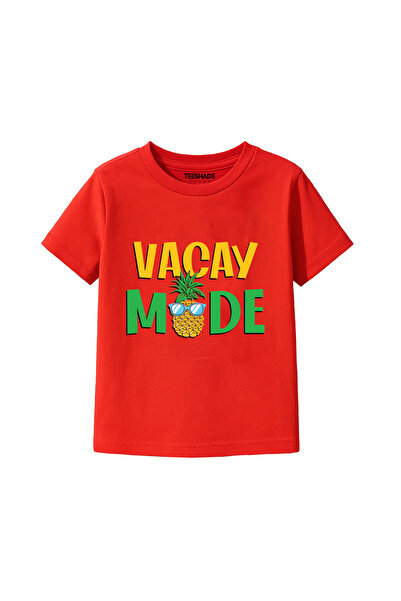 Yoo Street Vacay Mode T-Shirt for Unisex Kids 100% Cotton, Multiple Colors – ...