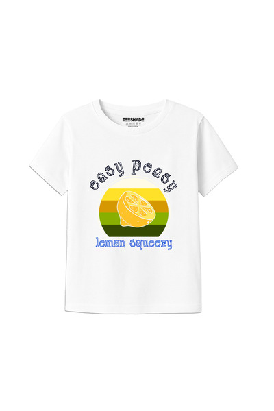 Yoo Street Easy Peesy Lemon Squezy T-Shirt for Unisex Kids 100% Cotton, Multi...