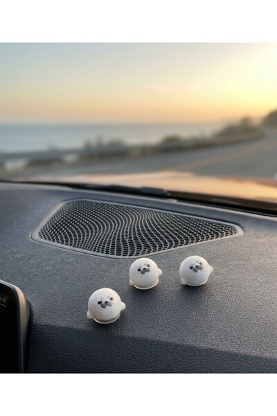 IL-HANST 3'lü Sevimli Minik Fok Araç Torpido Süsü – Şirin Oto Dekor Aksesuar