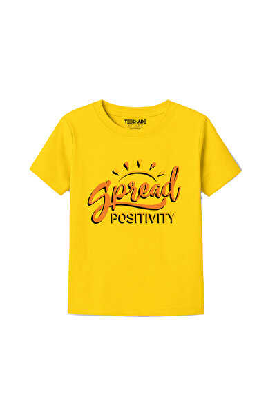 Yoo Street Spread Positivity T-Shirt for Unisex Kids 100% Cotton, Multiple Co...