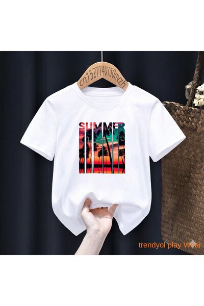 playwear Καλοκαίρι 2026 Νέα σεζόν Τυπωμένο 100% παιδικό unisex μπλουζάκι 5 6 ...