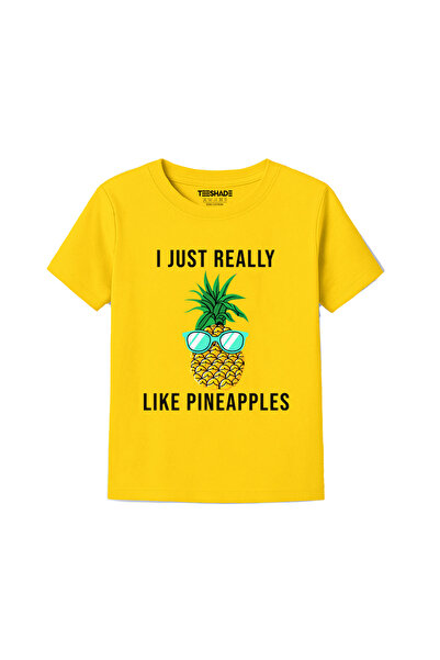 Yoo Street I Just Really Like Pineapples T-Shirt for Unisex Kids 100% Cotton ...