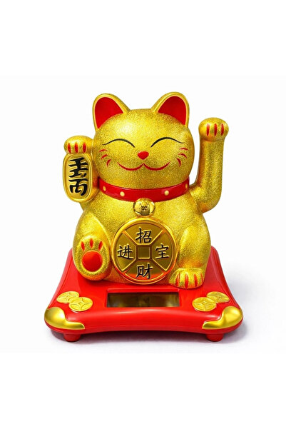 Epilons Ηλιακά τροφοδοτούμενη κουνιστή γάτα τύχης - Maneki Neko Alk4524